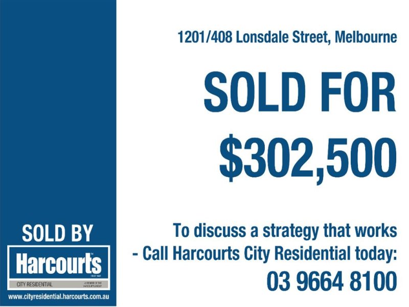 1201/408 Lonsdale Street, Melbourne Sold by Harcourts Melbourne City - image 2