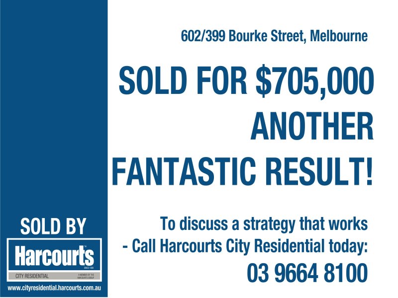 602/399 Bourke Street, Melbourne Sold by Harcourts Melbourne City - image 2