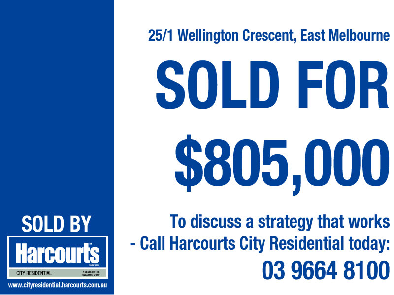 25/1 Wellington Crescent, East Melbourne Sold by Harcourts Melbourne City - image 2