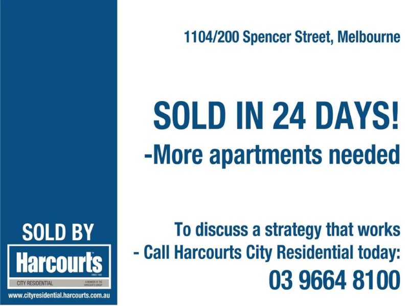 1104/200 Spencer Street, Melbourne Sold by Harcourts Melbourne City - image 2