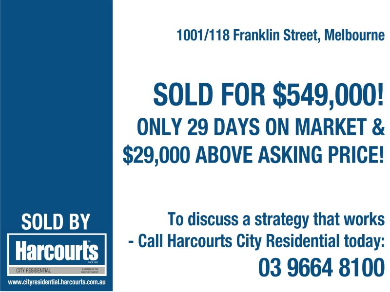 1001/118 Franklin Street, Melbourne Sold by Harcourts Melbourne City - image 8