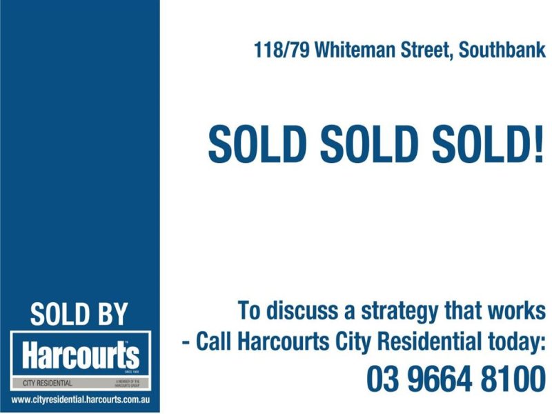 118/79 Whiteman Street, Southbank Sold by Harcourts Melbourne City - image 2