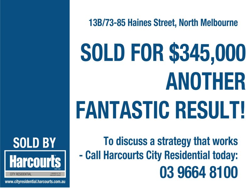 13B/73-85 Haines Street, North Melbourne Sold by Harcourts Melbourne City - image 2