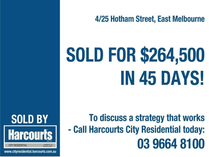 4/25 Hotham Street, East Melbourne Sold by Harcourts Melbourne City - image 2