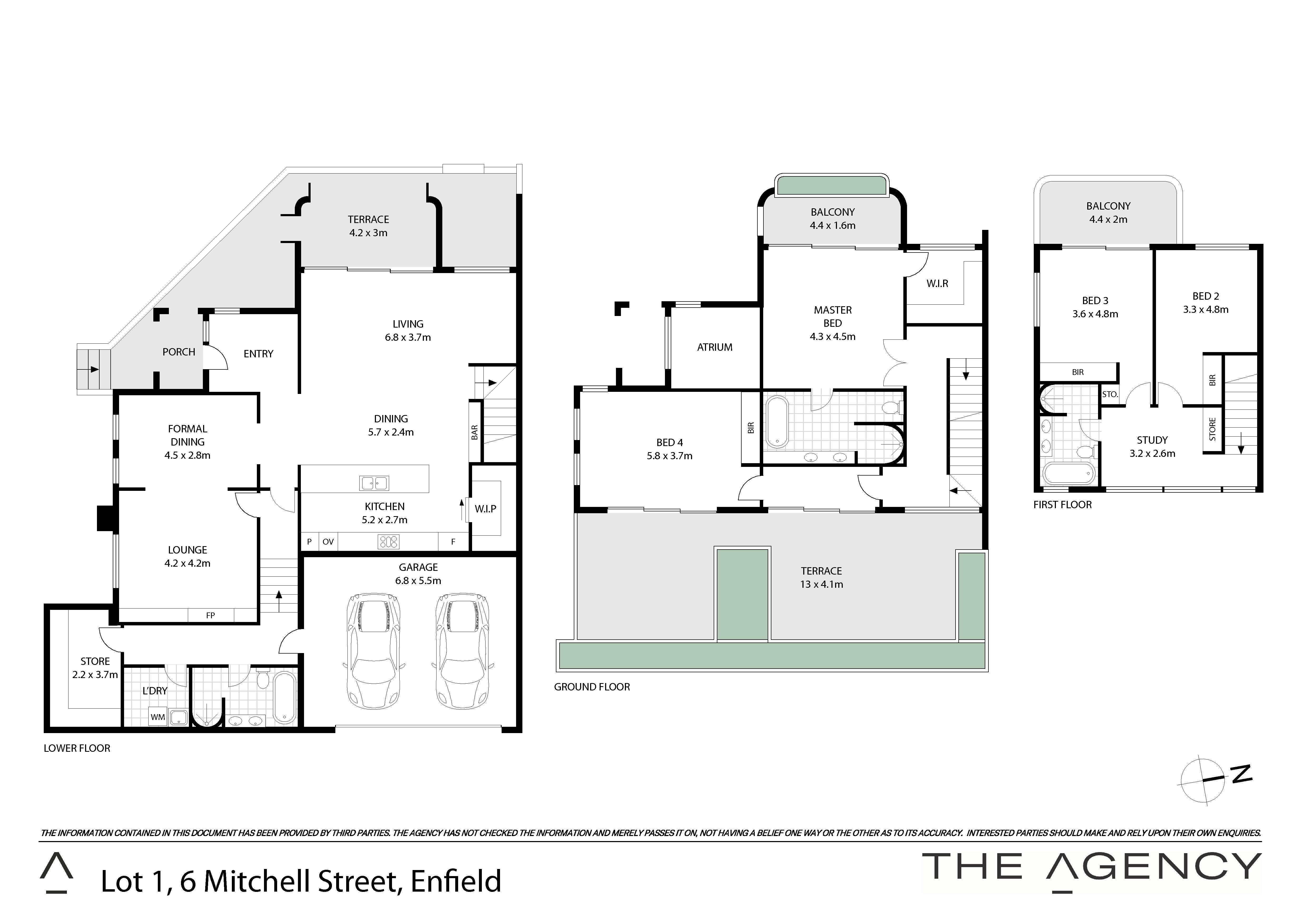 1/6 Mitchell Street,四房住宅 四房三卫双车库、书房、多处露台与独立正式餐厅。